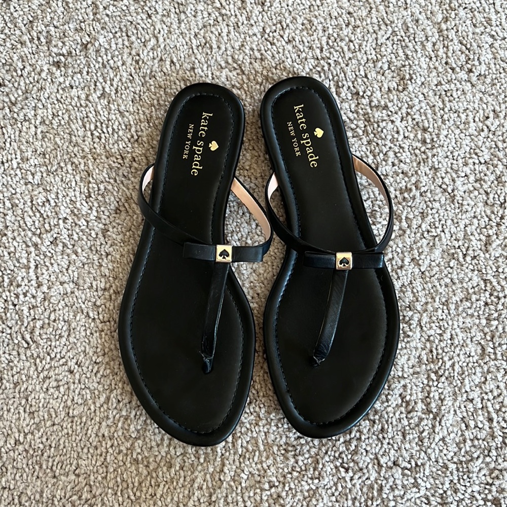 Kate Spade Black Peplum Sandals size 9